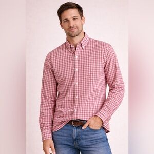 J.Crew | Men's Pink Gingham Plaid Long Sleeve Button Down Shirt | Size Small